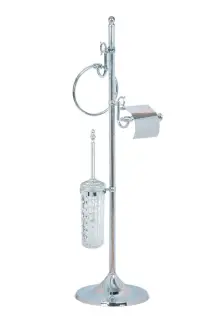 Boheme Brillante Стойка напольная - ершик, держатель бумаги, полотенцедержатель, цвет: chrome 10450