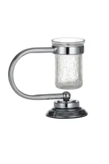 Boheme Murano Стакан настольный, стеклянный полупрозрачный, цвет: chrome 10911-CR