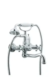 Boheme Tradizionale Chromo Смеситель для ванны с душевым набором, излив 21,5 см, цвет: chrome 273