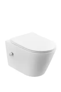 Boheme Унитаз подвесной безободковый с крышкой, смыв торнадо, цвет: white 973-SET-2-W