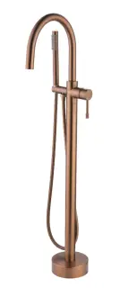 Boheme Uno Смеситель для ванны напольный, с ручным душем, высота излива 88 см, цвет: copper brushed 469-CB