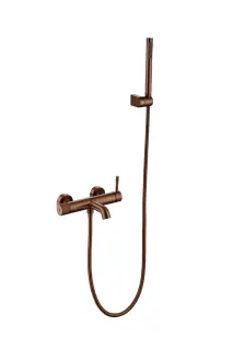 Boheme Uno Смеситель для ванны накладной, ручной душ, шланг 150, излив 12,1 см, цвет: brushed bronze 463-BRB