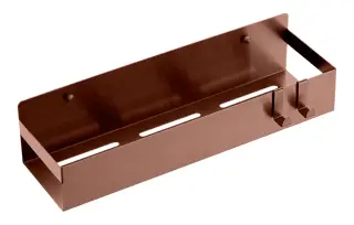 Boheme Полка подвесная 35 см с 2-мя крючками, цвет: brushed bronze 10965-BRB