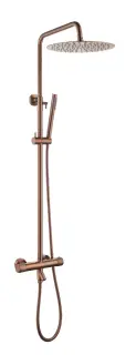 Boheme Uno Душевая стойка: термостат. смес., руч. душ 1 вид струи, верх. душ, цвет: copper brushed 468-T-CB