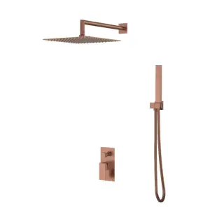 Boheme Qubic Душевой комплект встр.- смеситель, без излива, верх. и ручной душ, цвет: brushed bronze 474-3-BRB
