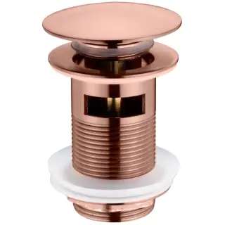 Boheme Донный клапан для раковины, Click-Clack, с переливом, цвет: copper brushed 612/2-CB