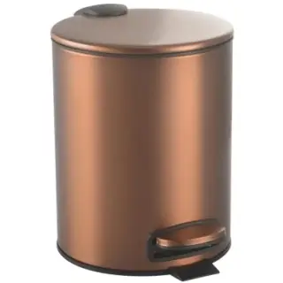Boheme Uno Ведро напольное с крышкой и нажимной педалью, цвет: copper brushed 10426-CB