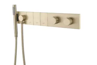 Boheme Zodiac Термостат для душа встраиваемый, на 3 потребителя, с внутрен. частью, цвет: matt gold 133-SYS-MG