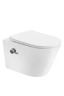 Boheme Avva Унитаз подвесной с биде 36х53 см, смыв торнадо, сиденье микролифт, цвет: matt white 973-SET-2-MW