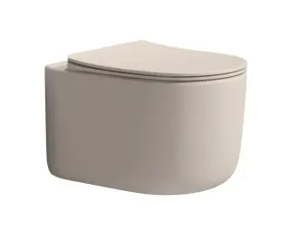 Boheme Flow Унитаз подвесной безободковый 36х51,5 см, смыв торнадо, сиденье микролифт, цвет: daphne 969-SET-D