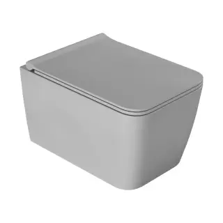 Boheme Zen Унитаз подвесной безободковый 35х52 см, смыв каскадный, сиденье микролифт, цвет: luna 967-SET-L