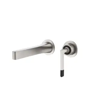 Boheme Duo Смеситель для раковины встраиваемый, с внутрен. частью, излив 22,1 см, цвет: nickel brush 165-NB