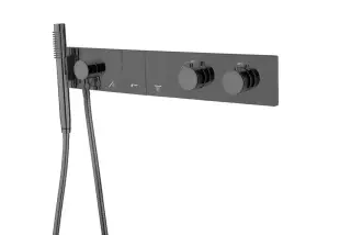 Boheme Zodiac Термостат для душа встраиваемый, на 3 потреб., с внутр. частью, цвет: shine gun metall 133-SYS-SGM