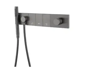 Boheme Zodiac Смеситель для душа встраиваемый, на 3 потребителя, с внутрен. частью, цвет: gun metall 132-SYS-GM