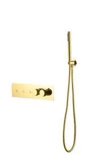 Boheme Fusion Термостат для душа встраиваемый, на 3 потребителя, с внутренней частью, цвет: gold 131-SYS-G