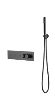 Boheme Fusion Термостат для душа встраиваемый, на 3 потребителя, с внутрен. частью, цвет: gun metall 131-SYS-GM