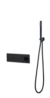 Boheme Fusion Смеситель для душа встраиваемый, на 3 потребителя, с внутренней частью, цвет: black 130-SYS-B