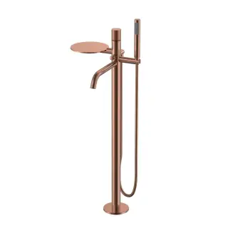 Boheme Stick Touch Смеситель для ванны напольный с душ. набором, излив 26,5 см, цвет: copper brushed 129-CB.2