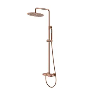 Boheme Stick Spirale Душевая стойка: смеситель, излив, ручной и верх. душ, цвет: copper brushed 128-CB.4