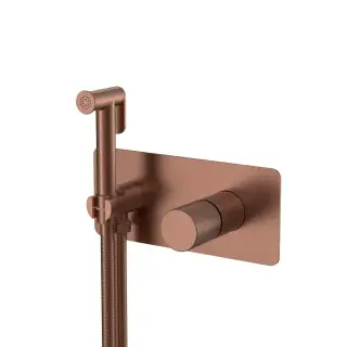 Boheme Stick Spirale Гигиенический душ со смесителем и встраиваемой частью, цвет: brushed bronze 127-BRB.4