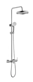 Boheme Eterna Душевая стойка: смеситель, излив, ручной и верхний душ, шланг, цвет: nickel brush 178-NB