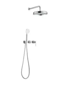 Boheme Eterna Душевой комплект встраиваемый: смеситель, без излива, ручной и верх. душ, цвет: chrome 174-CR