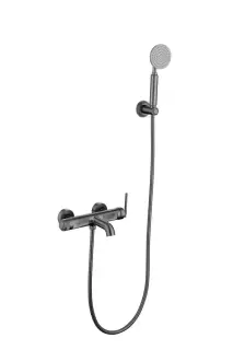 Boheme Eterna Смеситель для ванны с душевым набором: ручной душ, шланг, держатель, цвет: gun metall 173-GM