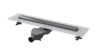 Boheme Трап линейный 60 см, с решеткой со щелью для воды и сифоном, цвет: gun metall 982-60-GM