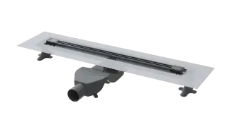 Boheme Трап линейный 60 см, с решеткой со щелью для воды и сифоном, цвет: gun metall 981-60-GM