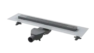 Boheme Трап линейный 60 см, с решеткой со щелью для воды и сифоном, цвет: gun metall 983-60-GM