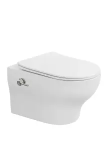 Boheme Fiore Унитаз подвесной 53х36 безободковый, смыв торнадо, крышка микролифт, цвет: white 978-SET-2-W