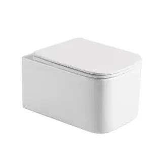 Boheme Mane Унитаз подвесной 53х34 безободковый, смыв каскадный, крышка микролифт, цвет: matt white 970-SET-MW