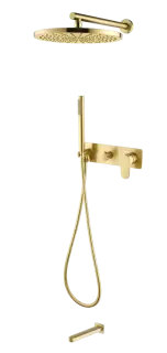 Boheme Spectre Душевой комплект встраиваемый - смеситель, верхний и ручной душ, цвет: matt gold 454-2-MG