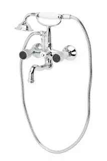 Boheme Royal Cristal Смеситель для ванны с душевым комплектом: ручной душ, шланг, цвет: chrome 273-Royal/CRST black