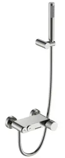 Boheme Stick Touch Смеситель для ванны с душевым комплектом: ручной душ, шланг, цвет: nickel brush 123-NB.2