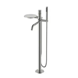 Boheme Stick Spirale Смеситель напольный с душевым набором - ручн. душ, шланг, цвет: nickel brush 129-NB.4