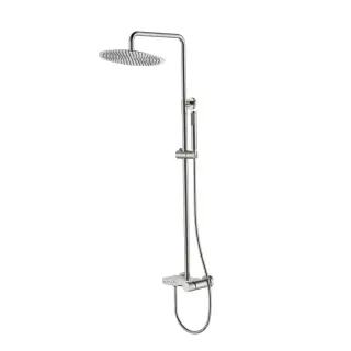 Boheme Stick Spirale Душевая стойка: смеситель, ручнной душ, верхний душ 30 см, цвет: nickel brush 128-NB.4