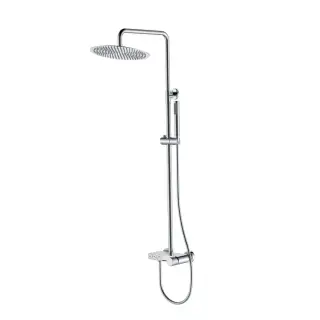 Boheme Stick Spirale Душевая стойка: смеситель, ручн. душ 1 режим, верх. душ 30 см, цвет: chrome 128-CRCR.4