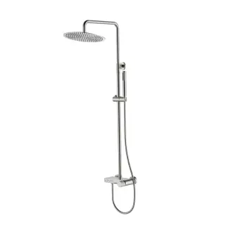 Boheme Stick Linea Душевая стойка: смес., ручн. душ 1 режим, верх. душ 30 см, цвет: nickel brush 128-NB.3