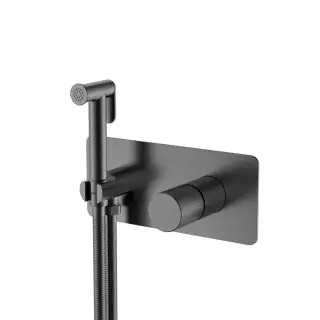 Boheme Stick Spirale Гигиенический душ со смесителем и встраиваемой частью, цвет: gun metall 127-GM.4