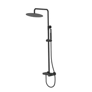 Boheme Stick Linea Душевая стойка: смеситель, ручн. душ 1 вид струи, верхн. душ 30 см, цвет: black 128-BB.3