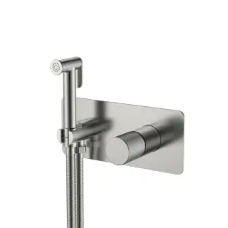 Boheme Stick Spirale Гигиенический душ со смесителем и встраиваемой частью, цвет: nickel brush 127-NB.4