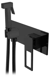 Boheme Q Гигиенический душ со смесителем и встраиваемой частью, цвет: black 147-BВ