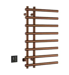 Boheme Полотенцесушитель электрический с сенсорной панелью управления, цвет: brushed bronze 722-BRB