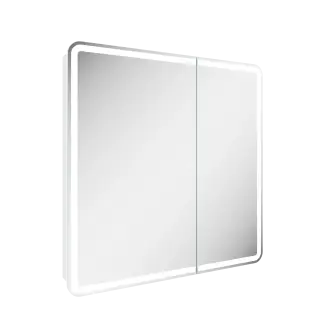 Зеркальный шкаф для ванной комнаты SANCOS Дива (Diva) 800х149х800, с подсветкой, арт.DIV800