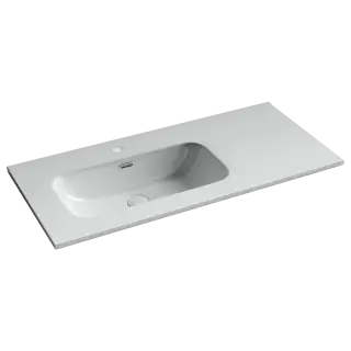 Раковина накладная мебельная Элемент (Element)  чаша слева с отверстием под смеситель 1010x465x180 мм цвет белый CN7003L