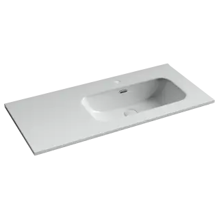 Раковина накладная мебельная Элемент (Element)  чаша справа с отверстием под смеситель 1010x465x180 мм цвет белый CN7003R
