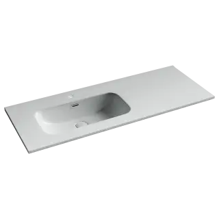 Раковина накладная мебельная Элемент (Element)  с отверстием под смеситель чаша слева 1210x465x180 мм цвет белый CN7006L