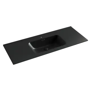 Умывальник накладной прямоугольный (цвет Черный Матовый) Element 1210*465*180мм
