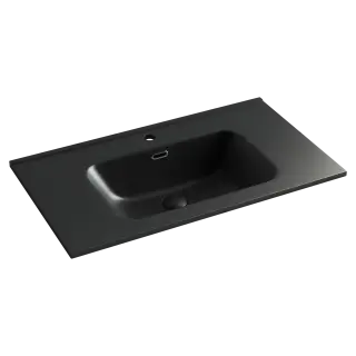 Умывальник накладной прямоугольный (цвет Черный Матовый) Element 810*465*180мм